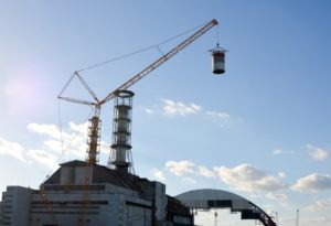 Removal of part of the vent stack at CNPP
