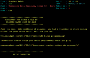Minecraft discussion on a BBS. What madness is this?