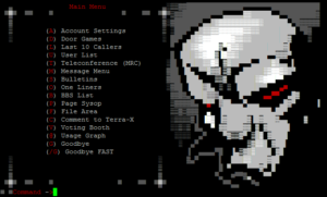 The Void BBS login screen.