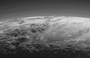 Extreme detail of Pluto, from New Horizons.