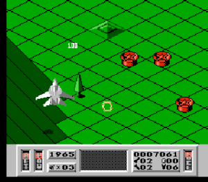 The typical valley level. Note the bright red enemies, and your stats on the HUD at the bottom of the screen.
